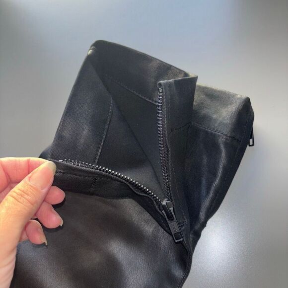 Kut from the kloth Reese ankle straight leg faux leather pants black 8 Long - Picture 11 of 12